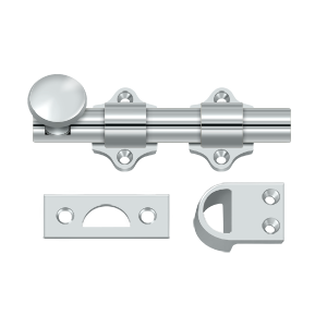 Dutch Door Bolt HD by Deltana - 4"  - Polished Chrome - New York Hardware