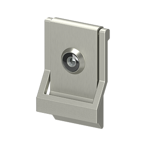 Modern Door Knocker with Viewer by Deltana -  - Brushed Nickel - New York Hardware