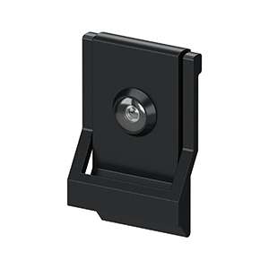 Modern Door Knocker with Viewer by Deltana -  - Paint Black - New York Hardware
