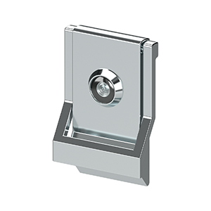 Modern Door Knocker with Viewer by Deltana -  - Polished Chrome - New York Hardware