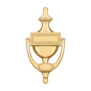 Victorian Rope Door Knocker by Deltana -  - PVD Polished Brass - New York Hardware