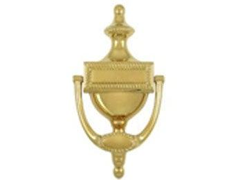 Victorian Rope Door Knocker - PVD - Polished Brass - New York Hardware Online