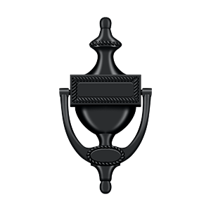 Victorian Rope Door Knocker by Deltana -  - Paint Black - New York Hardware