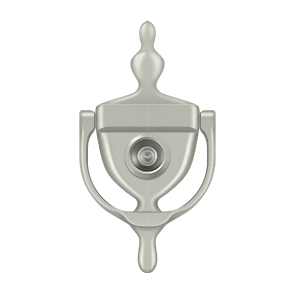 Traditional Door Knocker with Viewer by Deltana -  - Brushed Nickel - New York Hardware