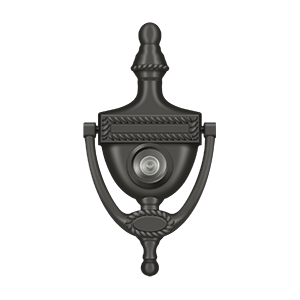 Victorian Rope Door Knocker with Viewer by Deltana -  - Oil Rubbed Bronze - New York Hardware