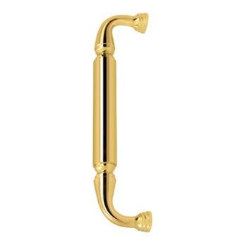Door Pull without Rosette, 10" - PVD - Polished Brass - New York Hardware Online