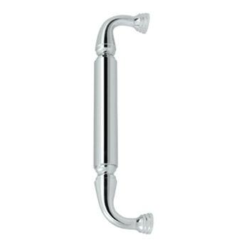 Door Pull without Rosette, 10" - Polished Chrome - New York Hardware Online