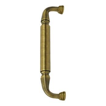 Door Pull without Rosette, 10" - Antique Brass - New York Hardware Online