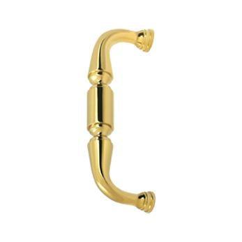 Door Pull, 6" - PVD - Polished Brass - New York Hardware Online