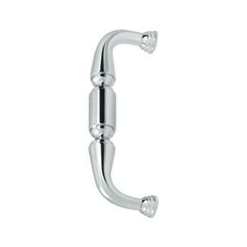 Door Pull, 6" - Polished Chrome - New York Hardware Online