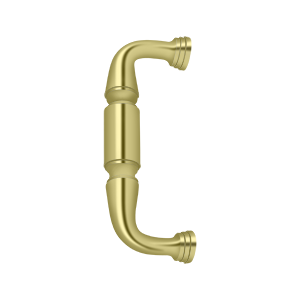 Decorative Door Pull w/out Rossette by Deltana - 6" - Polished Brass - New York Hardware