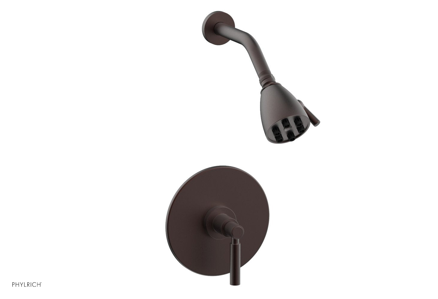 BASIC Pressure Balance Shower Set   Lever Handle by Phylrich - Weathered Copper