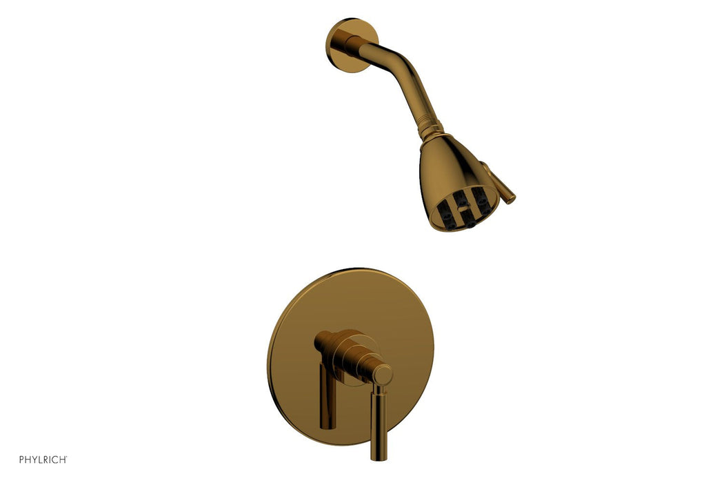 BASIC Pressure Balance Shower Set   Lever Handle by Phylrich - Polished Gold