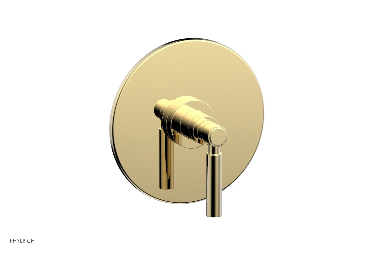 BASIC Pressure Balance Shower Set Trim Only   Lever Handle by Phylrich - Polished Brass Uncoated