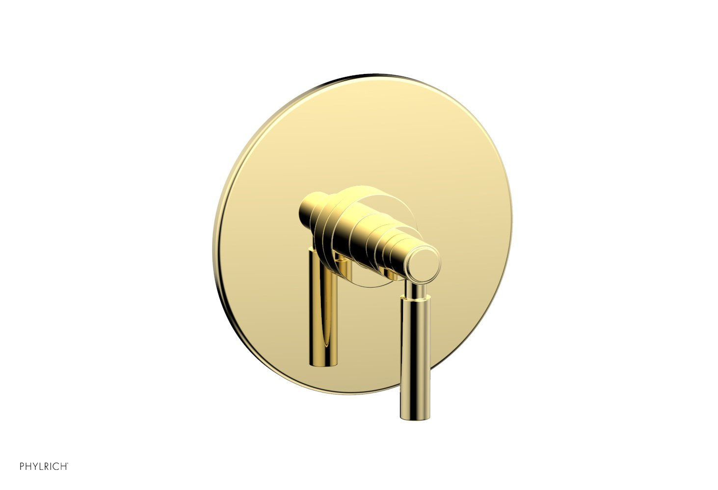 BASIC Pressure Balance Shower Set Trim Only   Lever Handle by Phylrich - Polished Brass