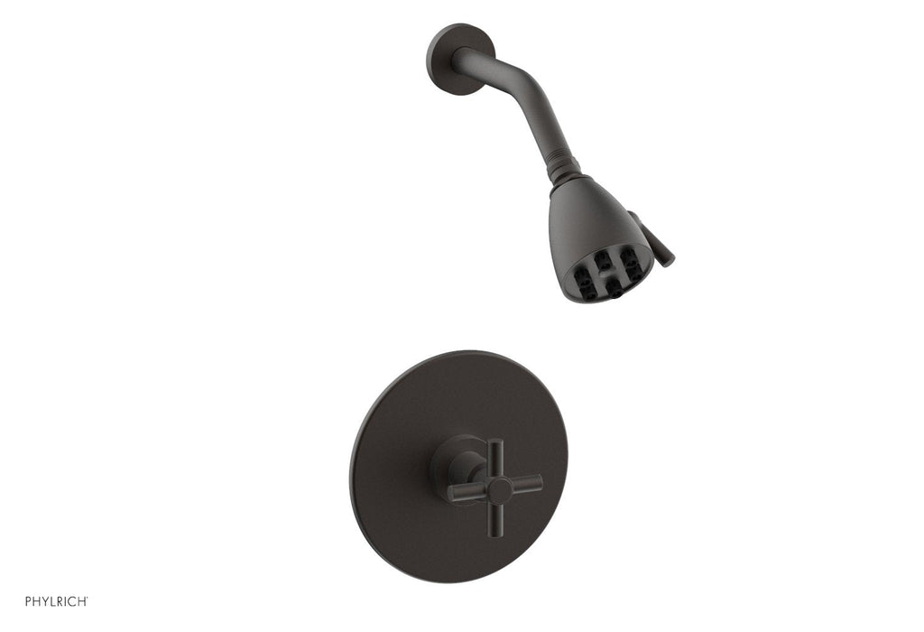 BASIC Pressure Balance Shower Set   Tubular Cross Handle by Phylrich - Oil Rubbed Bronze