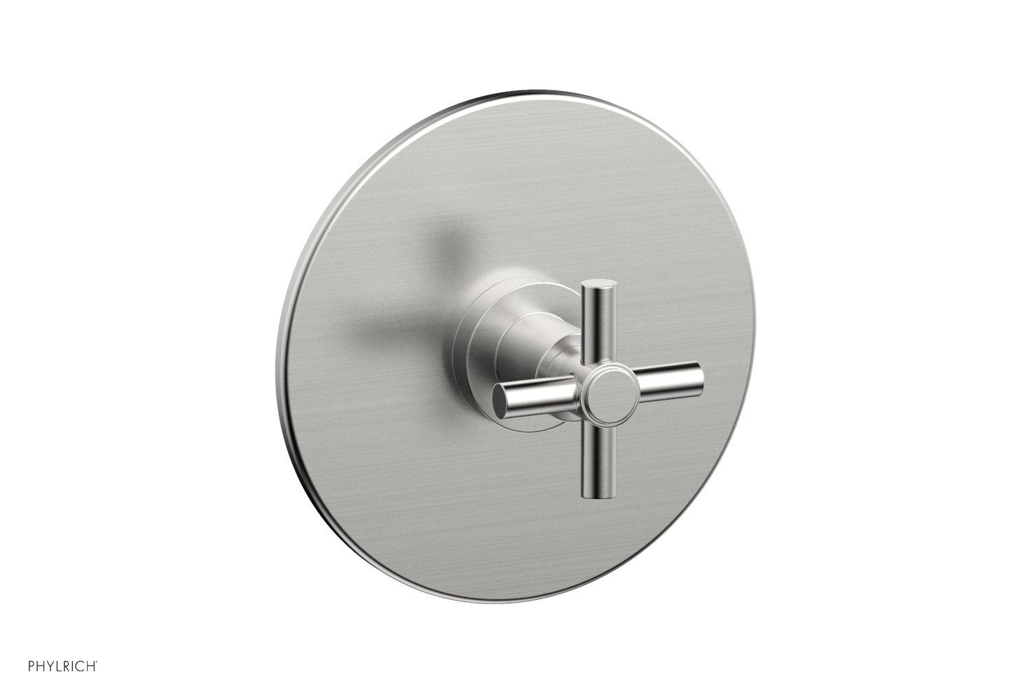 BASIC Pressure Balance Shower Set Trim Only   Tubular Cross Handle by Phylrich - Satin Chrome