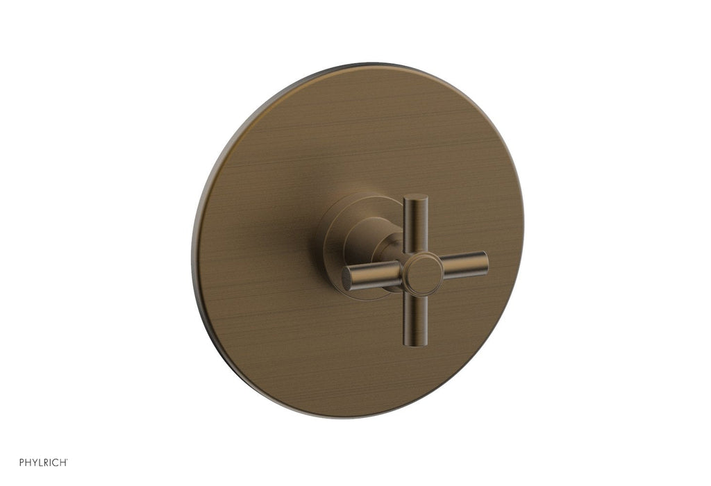 BASIC Pressure Balance Shower Set Trim Only   Tubular Cross Handle by Phylrich - Old English Brass