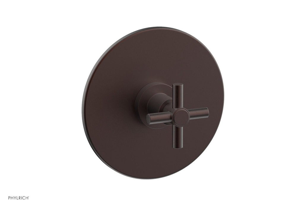 BASIC Pressure Balance Shower Set Trim Only   Tubular Cross Handle by Phylrich - Weathered Copper