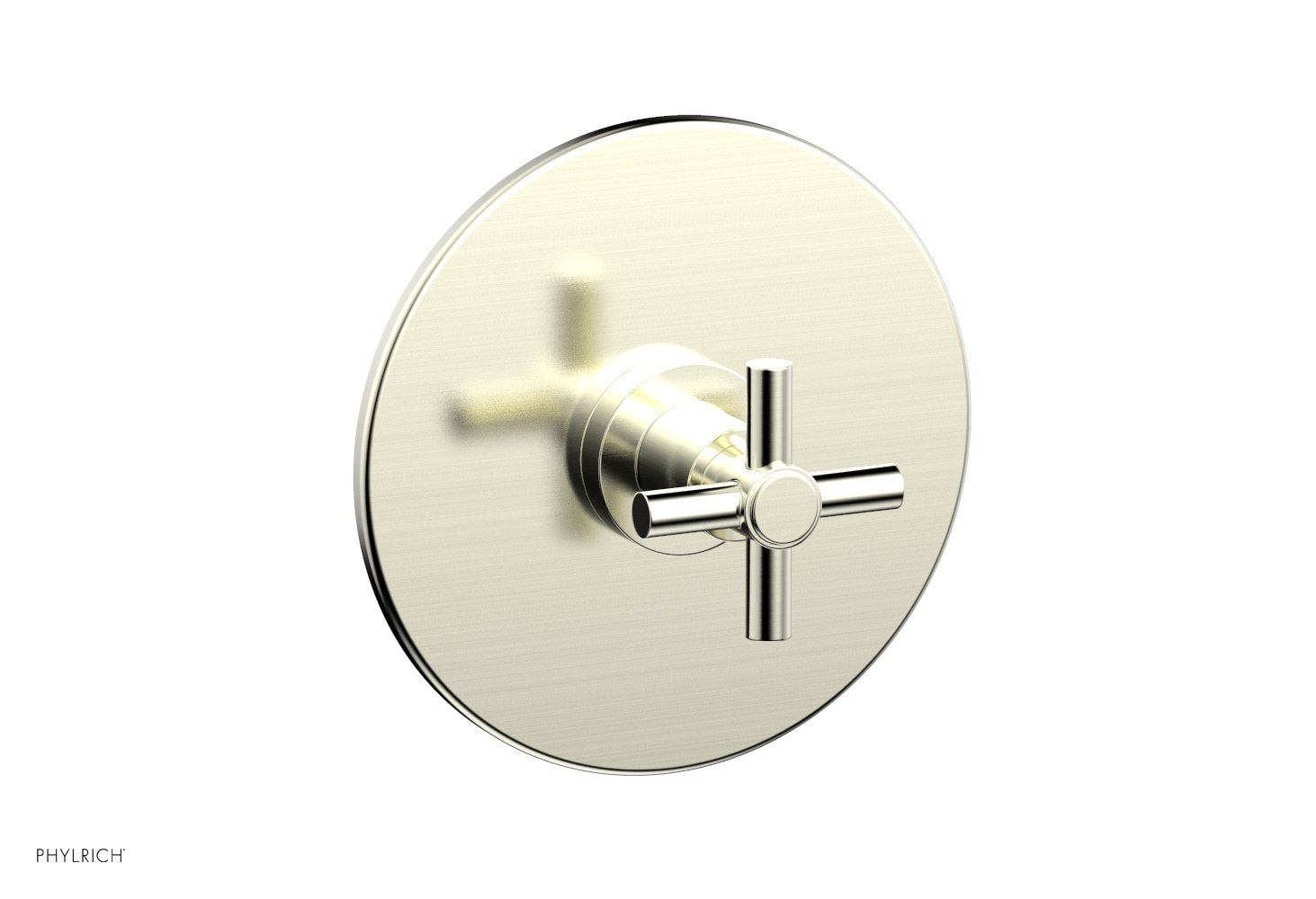 BASIC Pressure Balance Shower Set Trim Only   Tubular Cross Handle by Phylrich - Satin Nickel