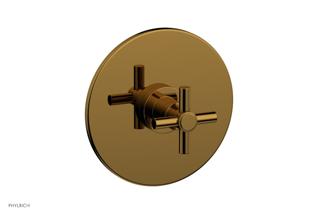 BASIC Pressure Balance Shower Set Trim Only   Tubular Cross Handle by Phylrich - French Brass