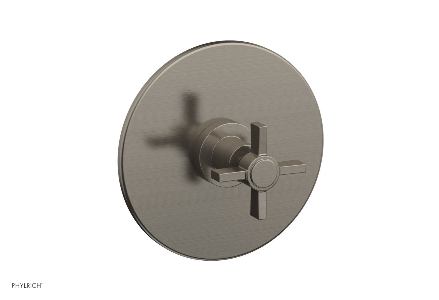 BASIC Pressure Balance Shower Set Trim Only    Blade Cross Handle by Phylrich - Pewter