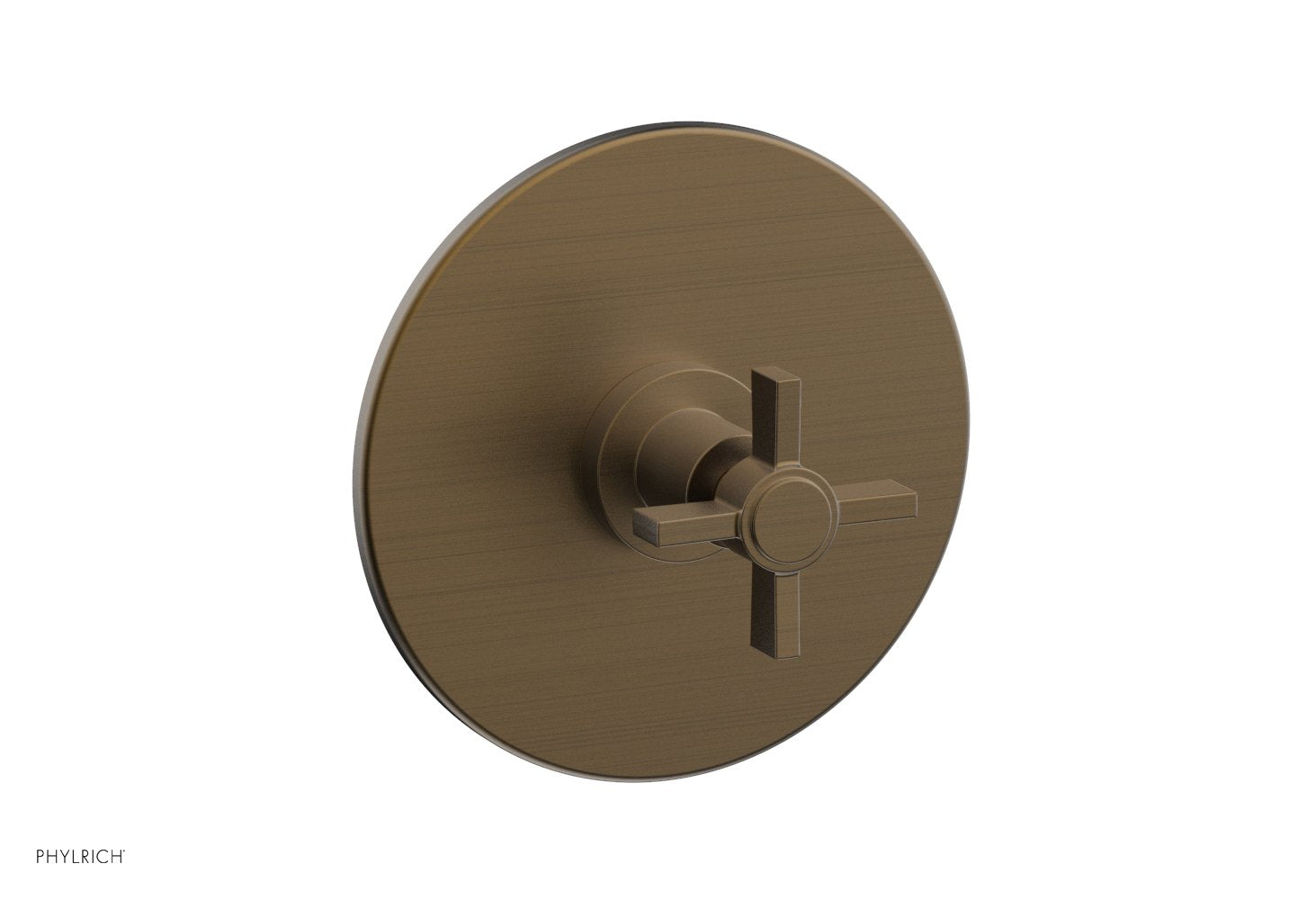 BASIC Pressure Balance Shower Set Trim Only    Blade Cross Handle by Phylrich - Old English Brass