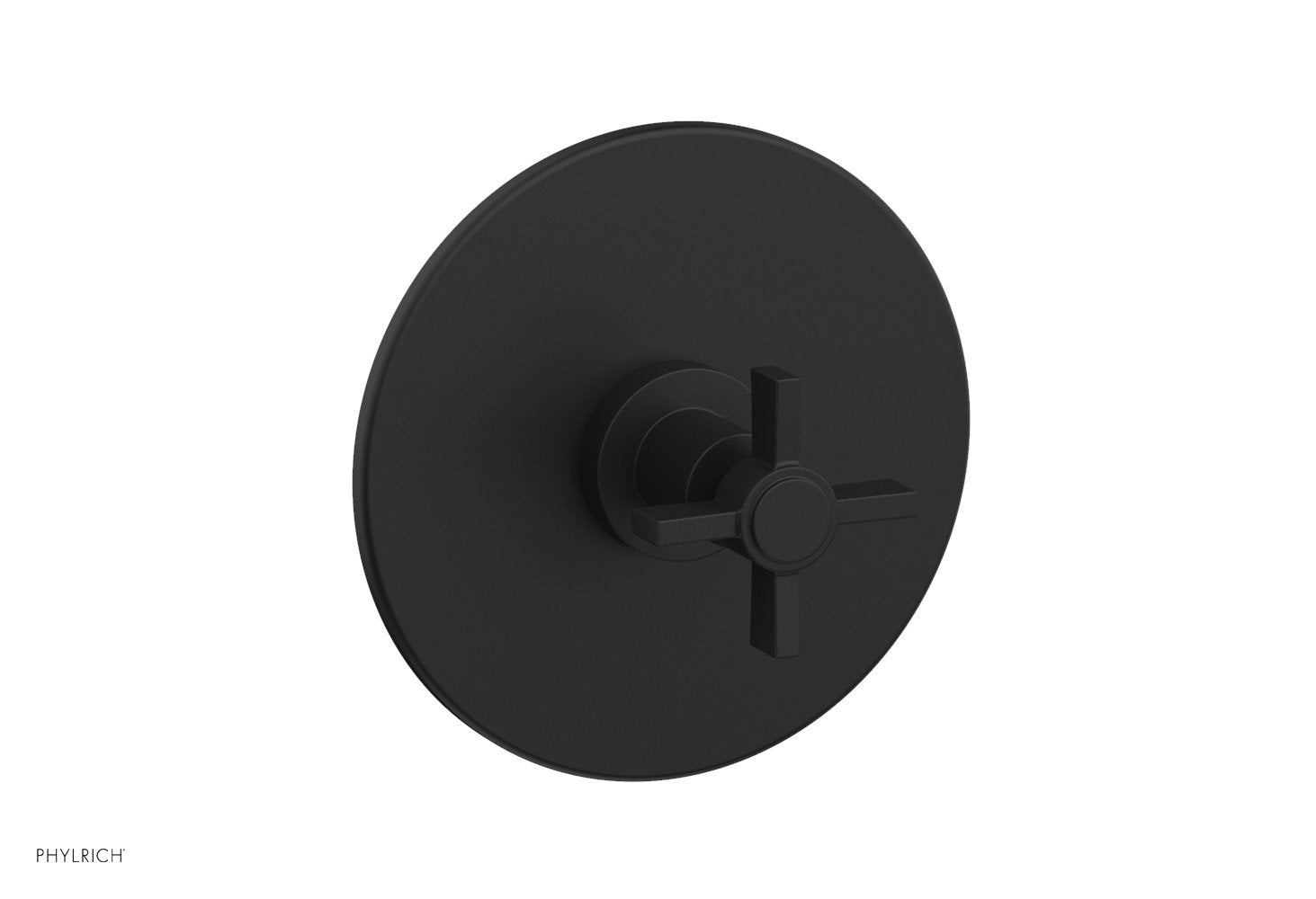 BASIC Pressure Balance Shower Set Trim Only    Blade Cross Handle by Phylrich - Satin Nickel