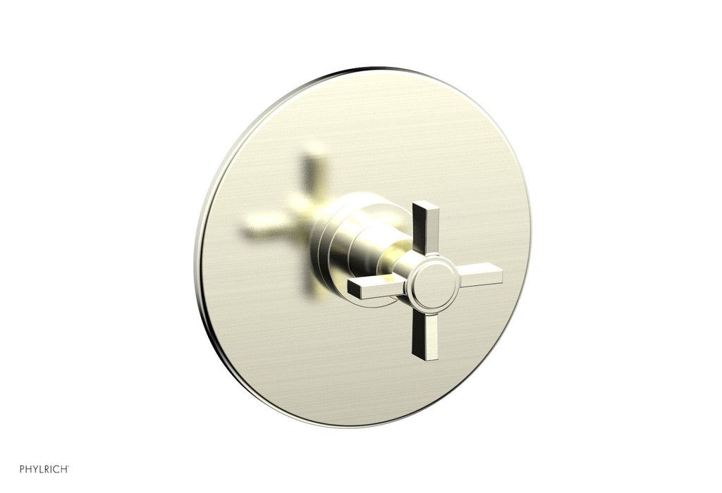 BASIC Pressure Balance Shower Set Trim Only    Blade Cross Handle by Phylrich - Polished Brass