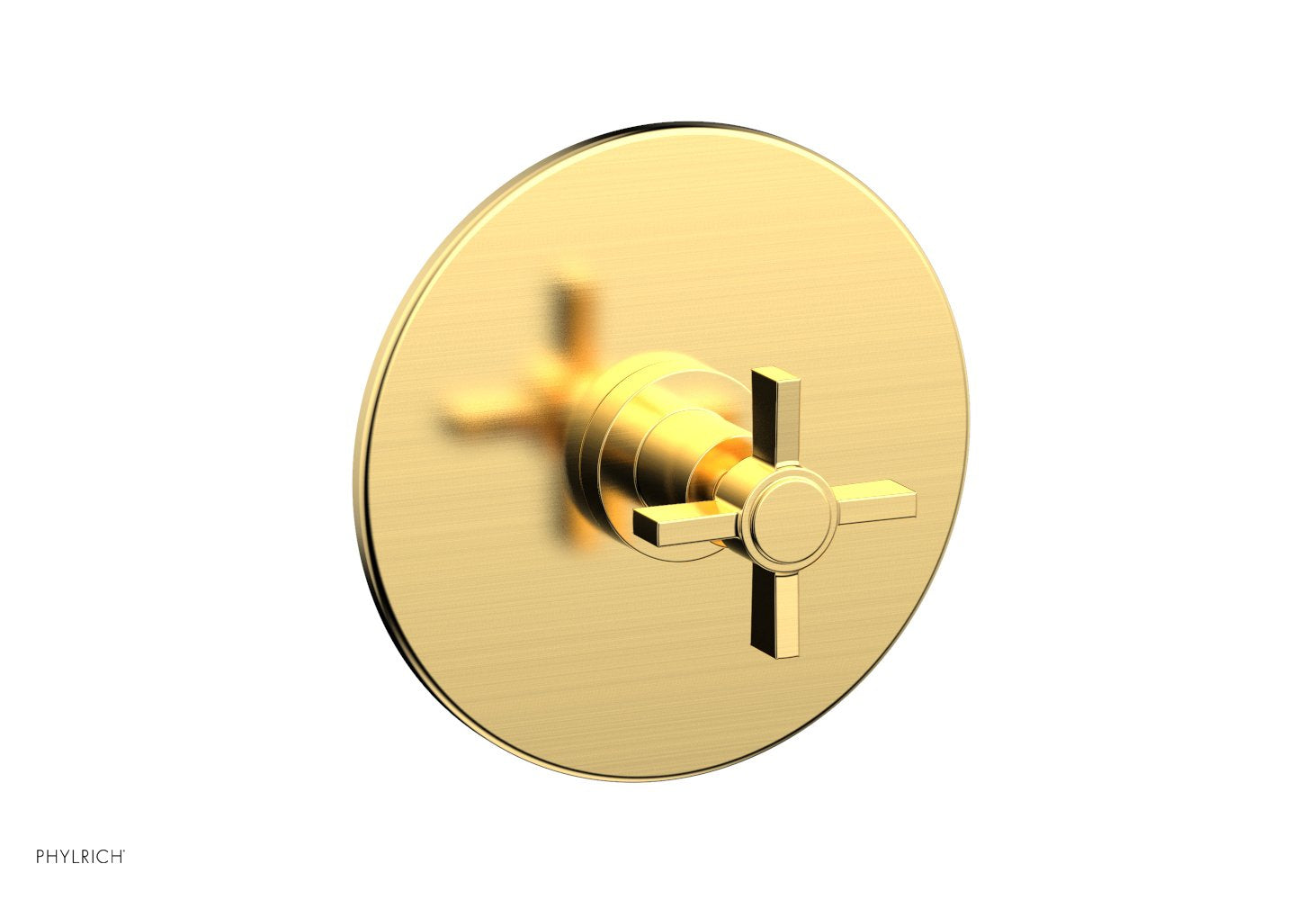 BASIC Pressure Balance Shower Set Trim Only    Blade Cross Handle by Phylrich - Burnished Gold