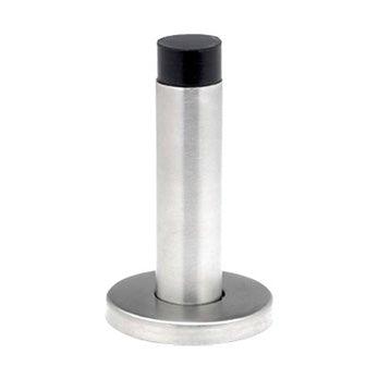 Round Wall Mounted Door Stop - Satin Stainless Steel - New York Hardware Online