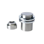 Round Magnetic Floor Mounted Door Stop -  Polished Stainless Steel - New York Hardware Online