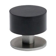 Round Bumper Floor Mounted Door Stop -  Satin Stainless Steel - New York Hardware Online