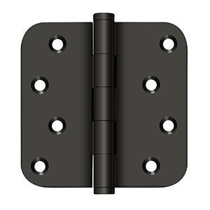 Solid Brass Square Zig-Zag Residential Hinge by Deltana - 4" x 4" x 5/8"  - Oil Rubbed Bronze - New York Hardware
