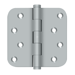 Solid Brass Square Zig-Zag Residential Hinge by Deltana - 4" x 4" x 5/8"  - Brushed Chrome - New York Hardware
