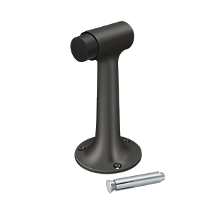 Heavy Duty Solid Brass Floor Mount Bumper by Deltana - 6" - Oil Rubbed Bronze - New York Hardware
