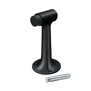 Heavy Duty Solid Brass Floor Mount Bumper by Deltana - 6" - Paint Black - New York Hardware