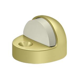 High Profile Dome Floor Bumper by Deltana -  - Polished Brass - New York Hardware
