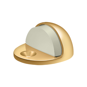 Low Profile Dome Floor Bumper by Deltana -  - PVD Polished Brass - New York Hardware