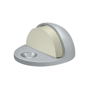 Low Profile Dome Floor Bumper by Deltana -  - Brushed Chrome - New York Hardware