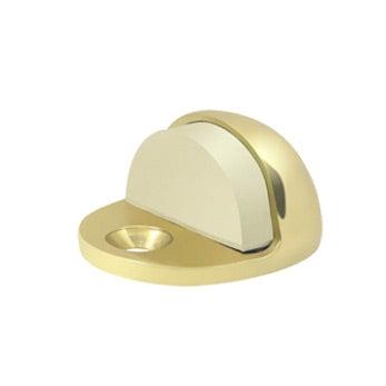 Dome Stop Low Profile - Polished Brass - New York Hardware Online