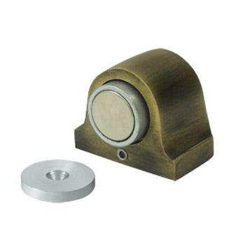 Magnetic Dome Stop - Antique Brass - New York Hardware Online