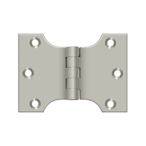 Solid Brass Parliament Hinge by Deltana - 3" x 4"  - Brushed Nickel - New York Hardware