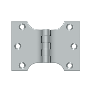 Solid Brass Parliament Hinge by Deltana - 3" x 4"  - Brushed Chrome - New York Hardware