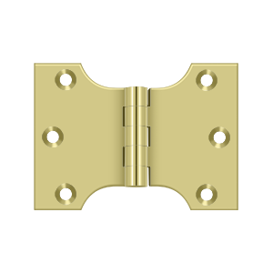 Solid Brass Parliament Hinge by Deltana - 3" x 4"  - Polished Brass - New York Hardware