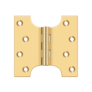 Solid Brass Parliament Hinge by Deltana - 4" x 4" - PVD Polished Brass - New York Hardware