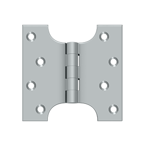 Solid Brass Parliament Hinge by Deltana - 4" x 4" - Brushed Chrome - New York Hardware