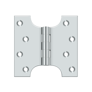 Solid Brass Parliament Hinge by Deltana - 4" x 4" - Polished Chrome - New York Hardware