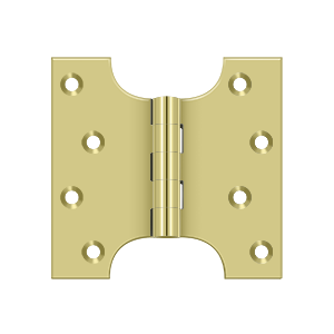Solid Brass Parliament Hinge by Deltana - 4" x 4" - Polished Brass - New York Hardware