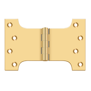 Solid Brass Parliament Hinge by Deltana - 4" x 6" - PVD Polished Brass - New York Hardware